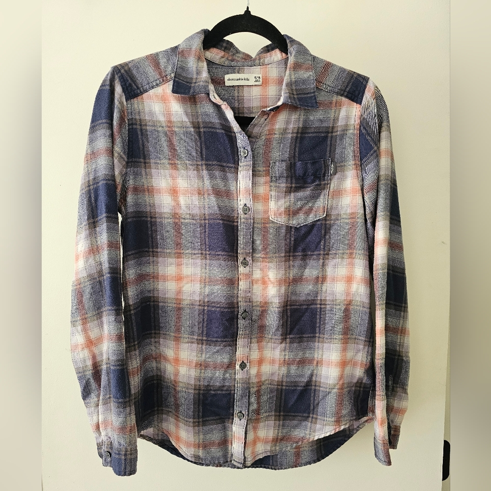 Abercrombie Kids Boys Flannel Button Up Top Size 15/16